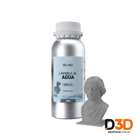 Resina Hellbot Lavable al Agua 250ml | Fácil Limpieza y Alta Precisión | DroPix 3D