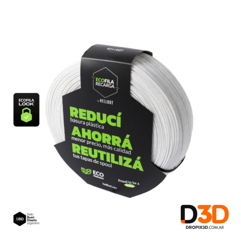 Filamento PETG Hellbot Ecofila 1kg | Resistencia y Sustentabilidad | DroPix 3D