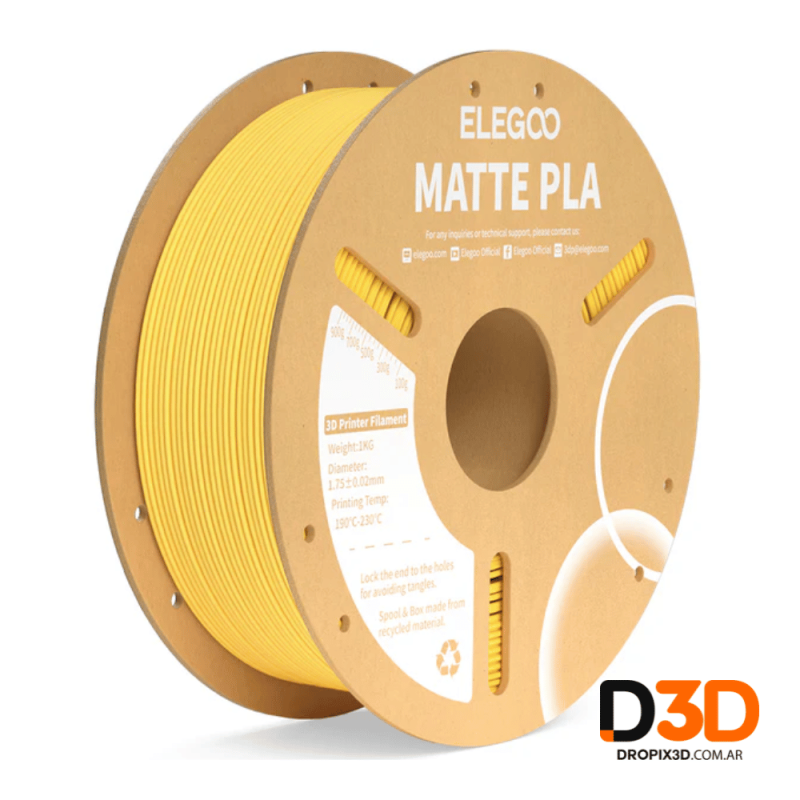 Filamento PLA Elegoo Matte 1kg | DroPix 3D Mar del Plata