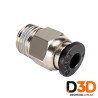 Acople Neumático Racor PC4-M10 Pasante | Tubo Bowden 3D | DroPix 3D