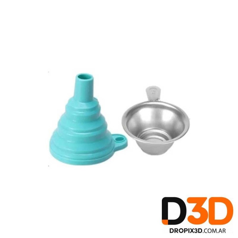 Kit Filtro Metálico y Embudo para Resina 3D | Limpieza Precisa | DroPix 3D