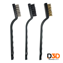 Kit x3 Cepillos Alambre Cobre y Nylon | Limpieza Precisa | DroPix 3D