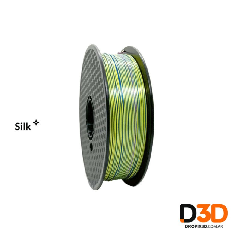 PLA Silk Tricolor Ecofila Hellbot 1.75mm – Filamento 3D Brillante y Multicolor 1kg