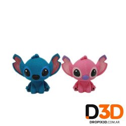Stitch y Angel 8cm