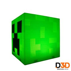 Lampara Velador Minecraft Creeper