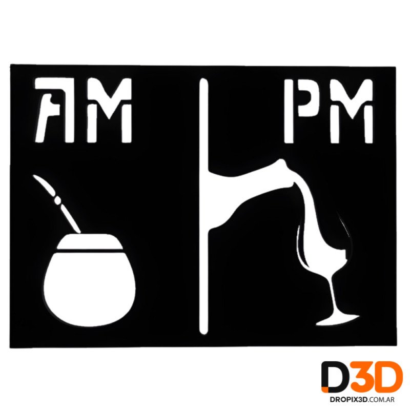 Cuadro AM PM 20cm