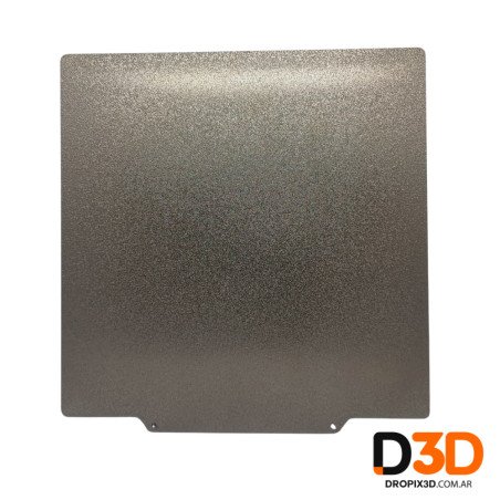 Cama Fleje Doble PEI Rugoso 235x235mm Acero | Símil Creality / Elegoo | DroPix 3D Mar del Plata
